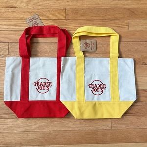 Trader Joe’s - Mini Canvas Bags - Set of 2 - NWT